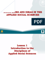 1 Introduction To The Disciplines of Applied Social Sciences