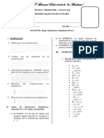 EVALUACION I-TRIM - LENGUAJE 1º sec