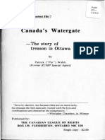 Inside The Featherbed File?&nbsp Canada's Watergate.&nbsp The Story of Treason in Ottawa by Patrick ("Pat") Walsh