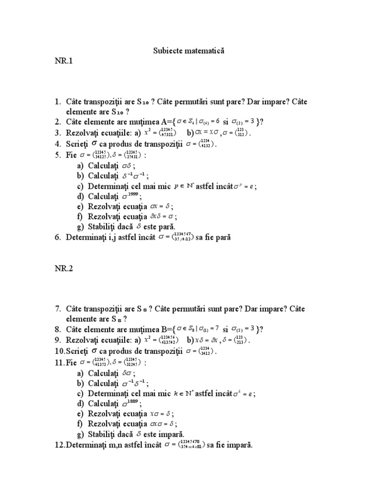 Permutari | PDF