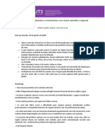 Nota a todos os voluntários e funcionários nos níveis mundial e regional