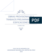 MONOGRAFÍA DE OBRAS PROVISIONALES Y TRABAJOS PRELIMINARES