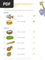 yle starters worksheets pdf cuisine food and drink