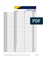 Jet Airways Flight Schedules