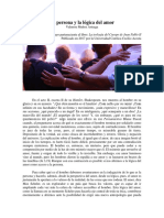 La Persona y La Lógica Del Amor PDF