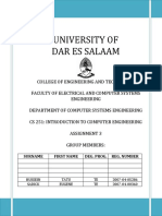 University of Dar Es Salaam: Surname First Name Deg. Prog. Reg. Number