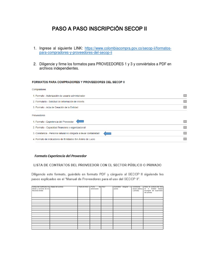 Guía de Inscripción en SECOP II | PDF | Crecimiento personal y ...