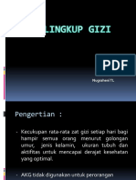 Angka Kecukupan Gizi Yg Dianjurkan