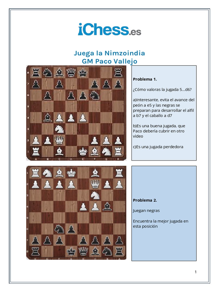 Estrategias en la Nimzoindia | PDF | Ajedrez | Juegos de habilidad mental