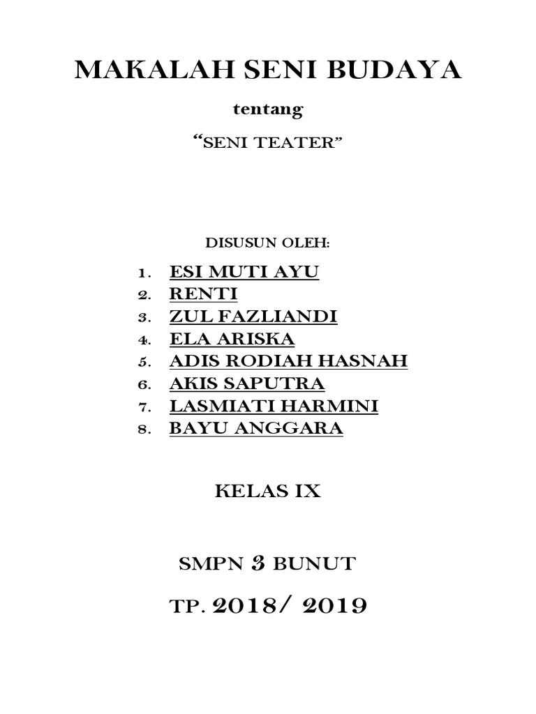Makalah Seni Teater