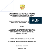 Evolución de los Impuestos Directos e Indirectos dentro del Régimen Tributario Ecuatoriano y su Recaudación en periodo 2007 -2012