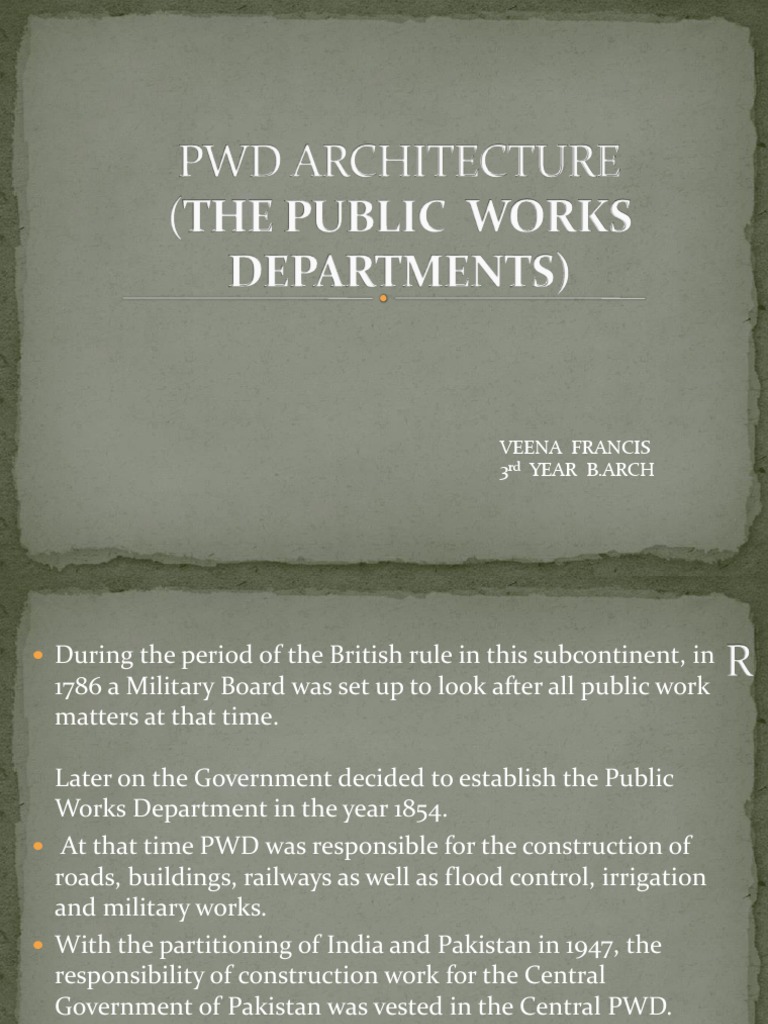 Evolution of PWD Architecture in India | PDF