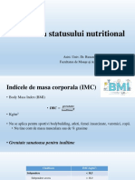 Evaluarea Statusului Nutritional Si Analize