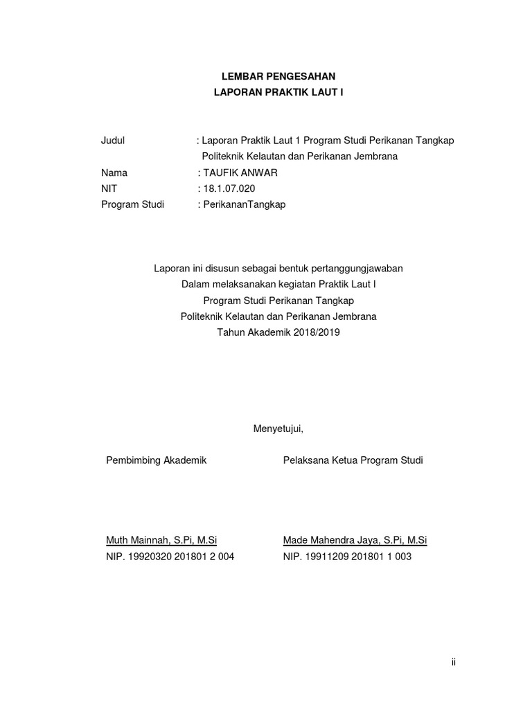 LEMBAR PENGESAHAN Fix | PDF