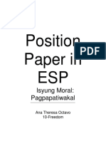 Position Paper-Pagtitiwakal