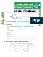 Ficha Series de Palabras para Tercero de Primaria