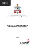 Estatuto do CENTRO ACADÊMICO DE LETRAS ESTRANGEIRAS DA UFPA 