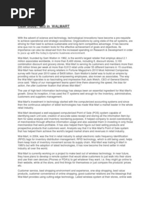 CASE STUDY WALMART