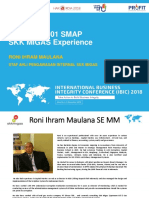 SNI ISO 37001 SMAP SKK MIGAS Experience - Roni Ihram Maulana