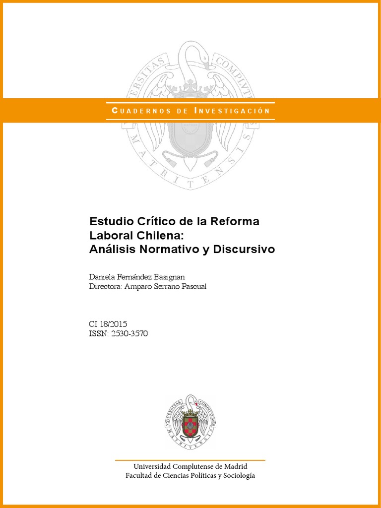 CHILE Proyecto de Reforma Laboral 2014 Daniela Fernandez | PDF ...