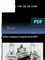 Proposal For An HR Plan: BY Adnan Malik