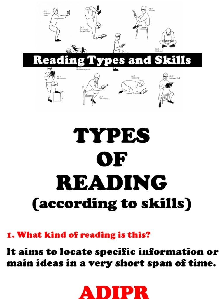 Types of Reading Skills Explained | PDF | Speed Reading | Educational ...