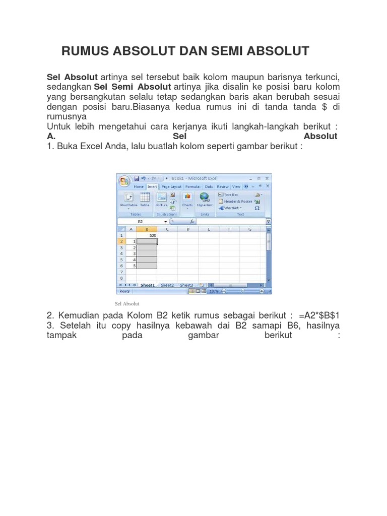 Latihan 2 Rumus Absolut Dan Semi Absolut