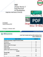 Sosialisasi PerBPJS 7 Tahun 2019 TTG KBK Kab Grobogan