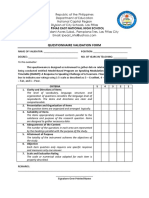 Questionnaire Validation Form