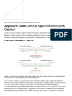 Approach Form Camber Specifications With Caution