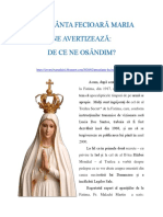 Fatima - Preasfânta Fecioară Maria Ne Avertizează: de Ce Ne Osândim?