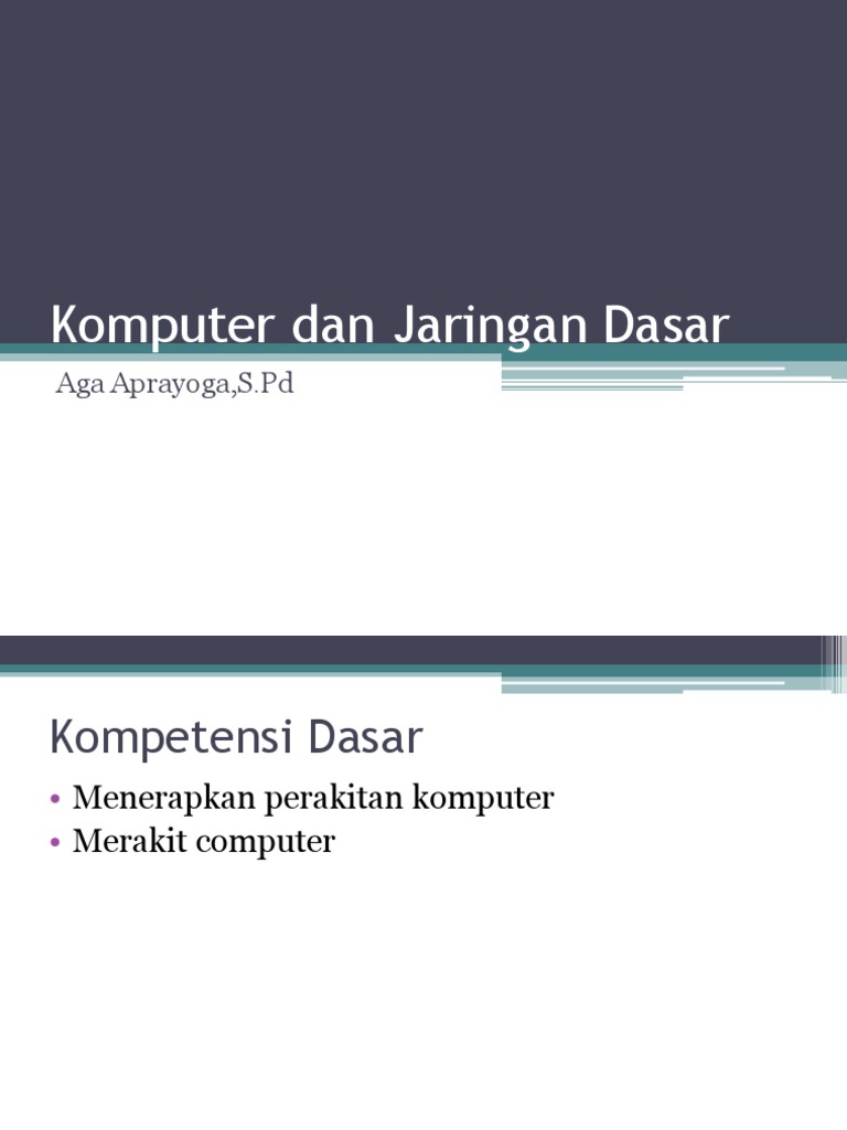 Komputer Dan Jaringan Dasar | PDF