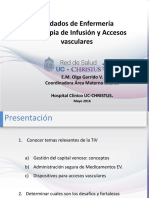 Cuidados de Enfermería en Terapia de Infusión y Accesos Vasculares