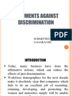 Arguments Against Discrimination: Submitted By: Nagaraj HG