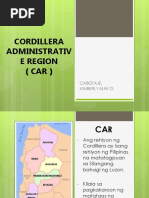 Rehiyon NG CAR - Cordillera Administrative Region | PDF