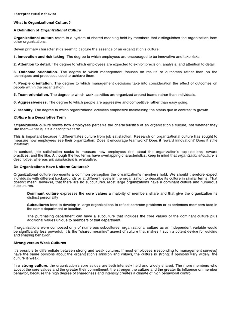 Impact of Culture on Employee Motivation | PDF | Organizational Culture ...