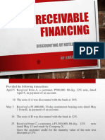 Receivable Financing Discounting of Rece