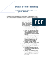 Basic Elements of Public Speaking PDF