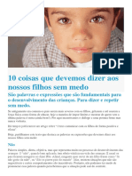 10 coisas que devemos dizer aos nossos filhos sem medo