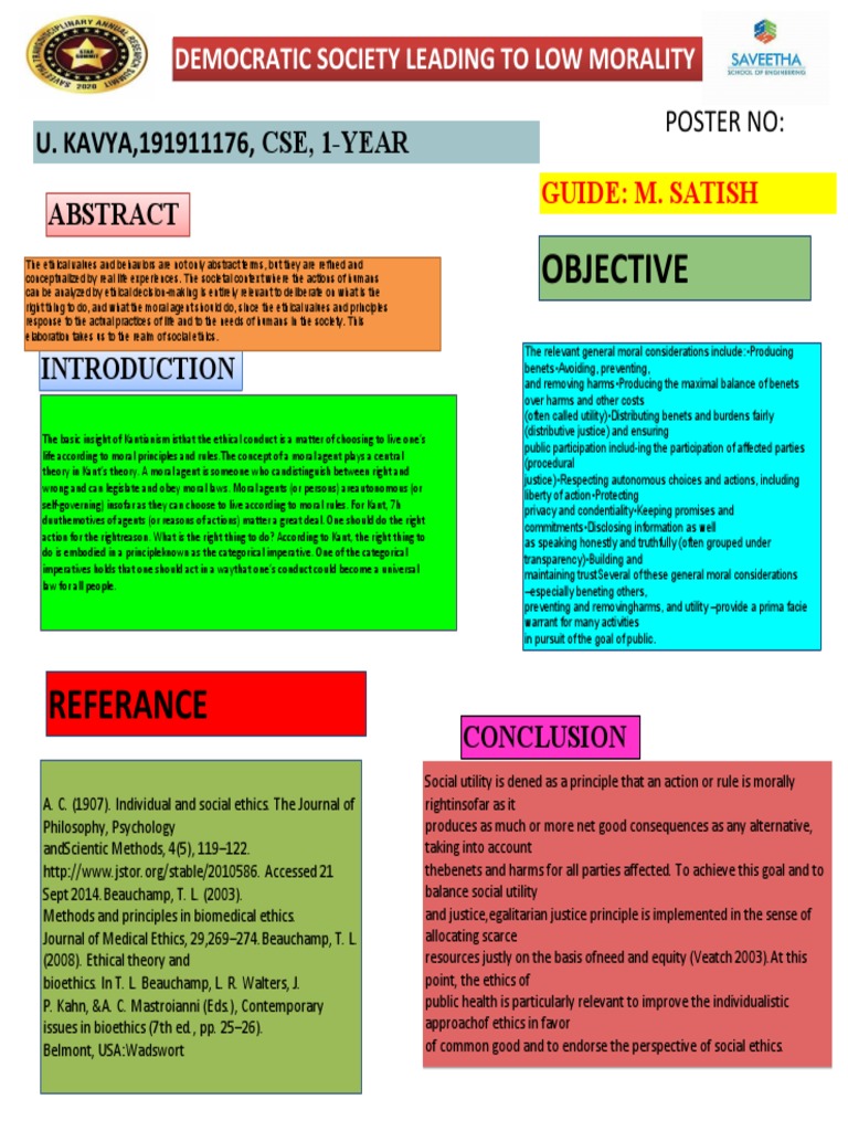 Ethics Poster 2 | PDF | Morality | Bioethics