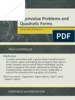 Eigenvalues, Eigenvectors and Quadratic Forms
