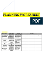 Planning Worksheet