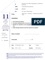 Computerized Accounting Final Exam Version 2