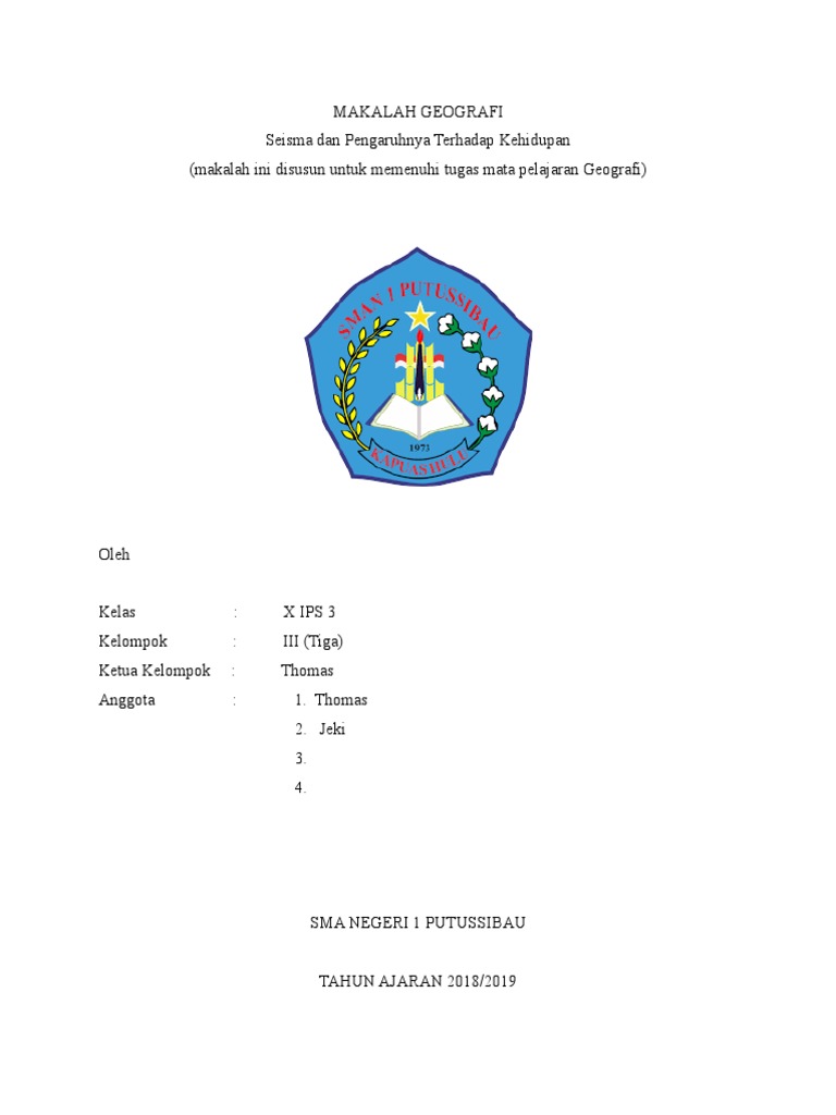Print Makalah Tentang Seisme Dan Pengaruhnya Terhadap Kehidupan Doc