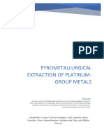 Pyrometallurgical Extraction of PGM Assignment
