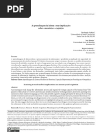 A Aprendizagem da Leitura e Suas Implicações Sobre a Memória e a Cognição