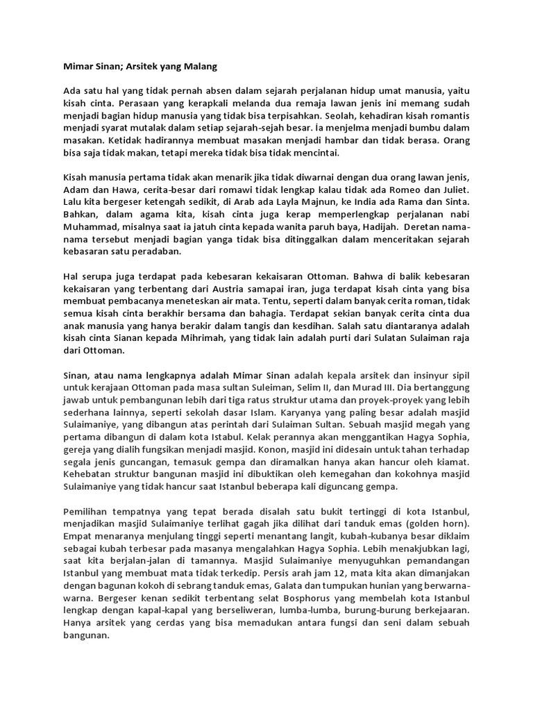 Sinan Dan Cintanya Yang Malang Pdf