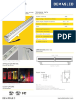 Wall Washer Led 36w RGB 25 45 24 Leds de 15w 1000mm Exterior Ip66