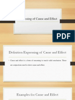 Expressing of Cause and Effect