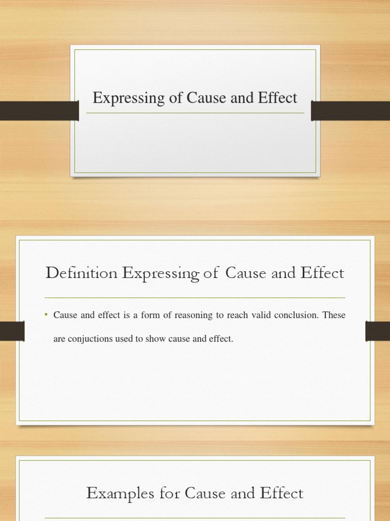 Expressing of Cause and Effect | PDF | Phrase | Semiotics